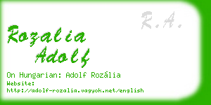 rozalia adolf business card
