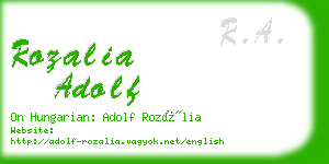 rozalia adolf business card